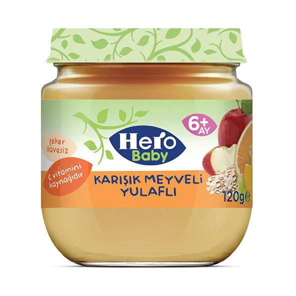 Karışık Meyveli Yulaflı Kavanoz Mama 120 gr