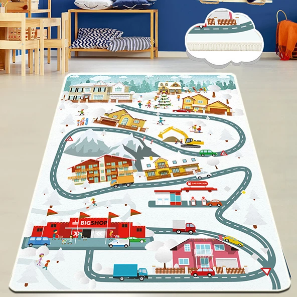 City Of Snow Bebek Odası Halısı 100x160 cm