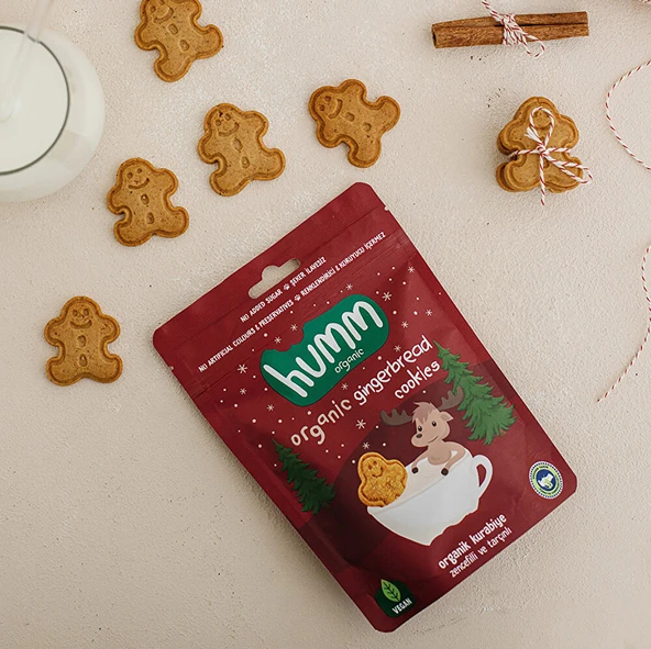 Organik Vegan Zencefilli ve Tarçınlı Kurabiye 55 gr