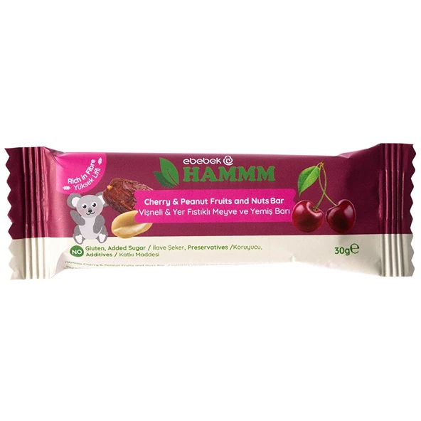 Vişneli ve Yer Fıstıklı Bar 30gr