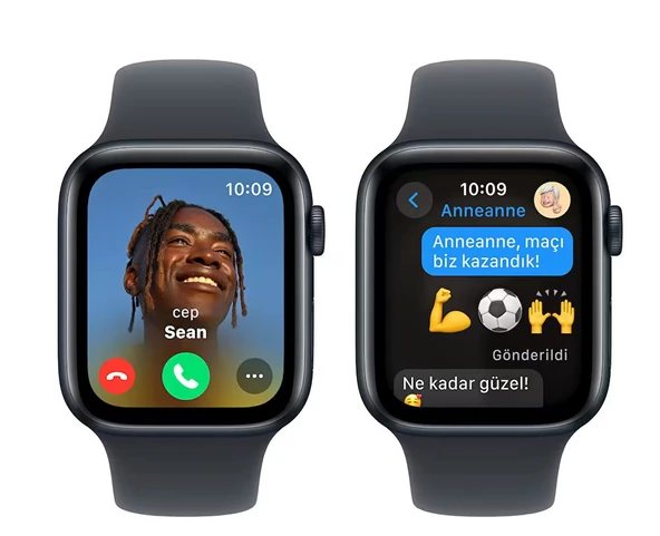 Apple Watch SE GPS 40 mm Gece Yarısı Alüminyum Kasa ve Gece Yarısı Spor Kordon - S/M - 3