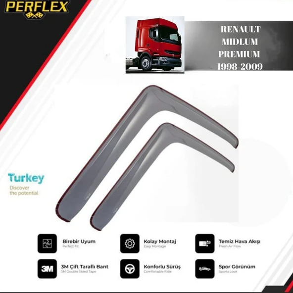 CAM RÜZGARLIĞI V1 DÜZ RENAULT MIDLUM PREMIUM 1998-2009