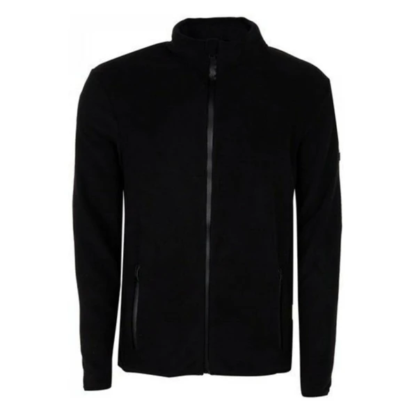 Futtı Kadın Tam Fermuarlı Polar Siyah S - XL