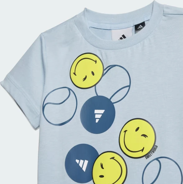 adidas X Smileyworld Bebek  Yaz Seti JC5777 - Resim 5