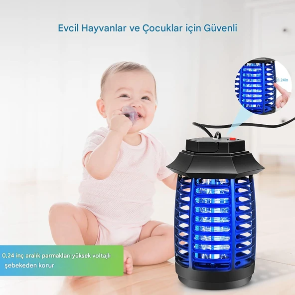 QASUL Tasarruflu UV Işıklı Elektrikli Sinek Kovucu Gece Lambası Kokusuz Sessiz - 2
