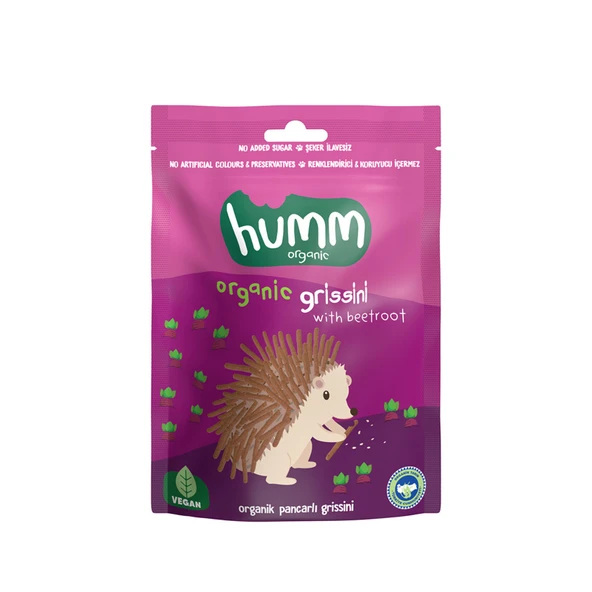 Humm Organic Organik Grissini Pancarlı 55 G
