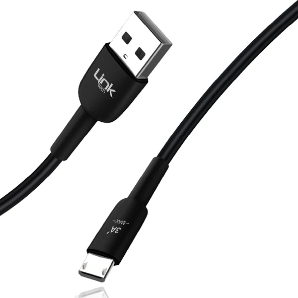 LinkTech K600 Premium Micro USB Data/Şarj Kablosu 2.4A 1mt Siyah - 2
