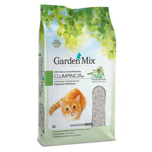 Gardenmix Bentonit Marsilya Sabunlu İnce Taneli Kedi Kumu 10L