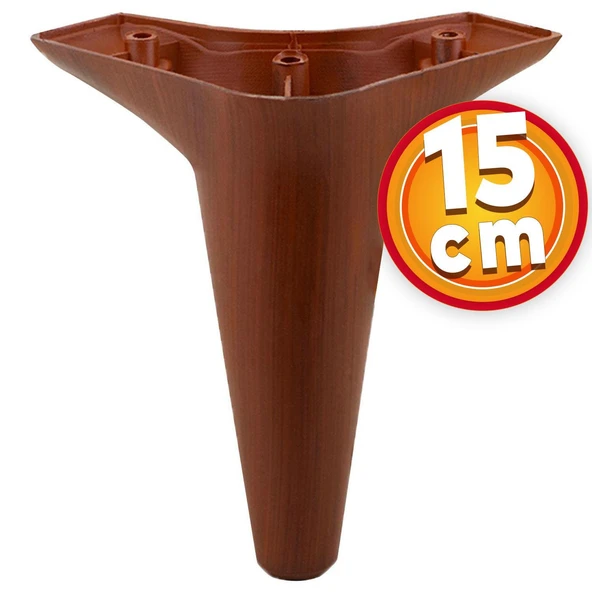 Mobilya Kanepe Koltuk TV Ünitesi Destek Ayağı 15 cm Kahverengi Ayakları 20'li Set - Resim 4