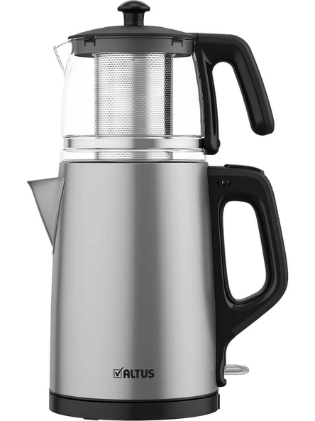 Altabi Çay Makinesi İnox Gövde Cam Demlik Al Tus Çaycı - 3