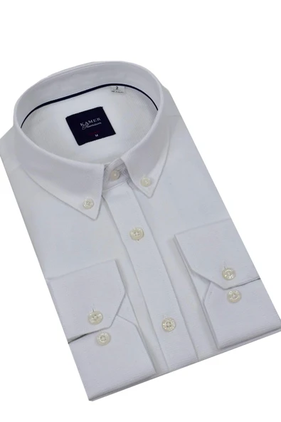 Erkek Slim Fitt Uzun Kol Gömlek 2424 BGL-ST04381 - Resim 9