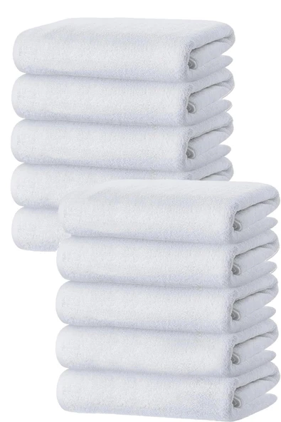 10 lu El Yüz Otel Havlusu 50x90 Cm Beyaz 20/2 Ring 300 Gr