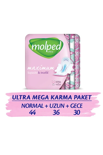 Molped Ultra Hijyenik Ped Normal Süper Mega Paketi 132 Adet