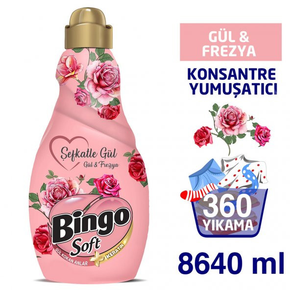 Bingo Soft Konsantre Şefkatle Gül 1440 Ml Ekonomi Paketi 6'lı