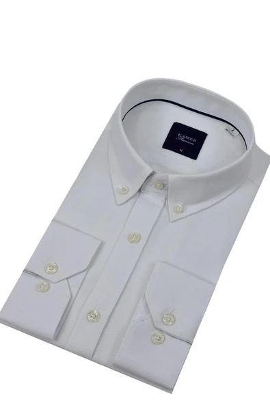 Erkek Slim Fitt Uzun Kol Gömlek 2424 BGL-ST04381 - Resim 5