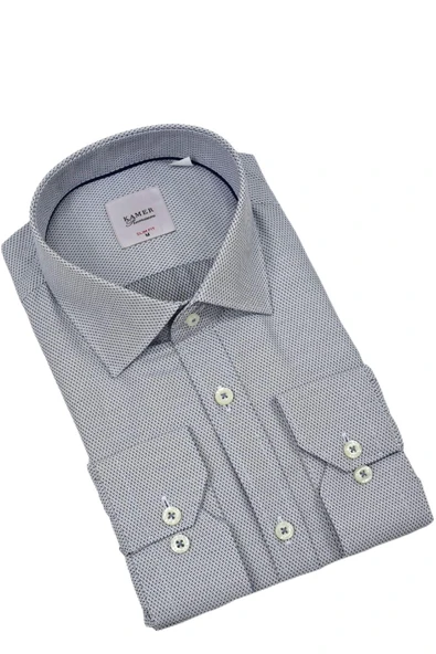 Erkek Slim Fitt Uzun Kol Gömlek 2381 BGL-ST04374 - Resim 4