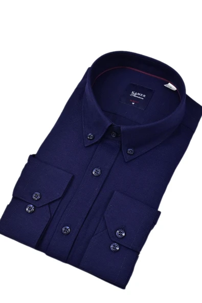 Erkek Slim Fitt Uzun Kol Gömlek 2424 BGL-ST04381 - Resim 11