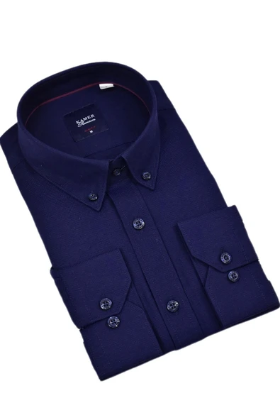 Erkek Slim Fitt Uzun Kol Gömlek 2424 BGL-ST04381 - Resim 7