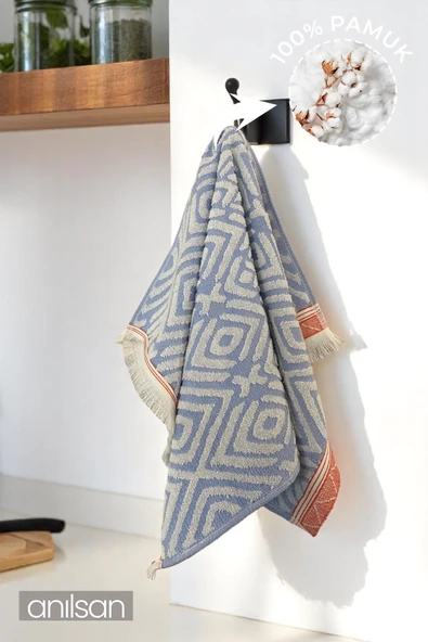 6'lı 50x70 Cm El Ve Yüz Havlu Seti | Mutfak Havlusu %100 Pamuk 110GR