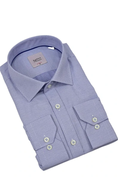 Erkek Slim Fitt Uzun Kol Gömlek 2381 BGL-ST04374 - Resim 5