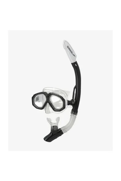 Speedo SOL25001-BKWH Au Dual Lenses Mask With Camera Mount Unisex Yüzücü Gözlüğü - 2