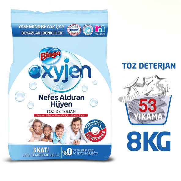 Bingo Oxyjen Toz Çamaşır Deterjanı 8 kg