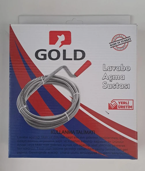 GOLD LAVABO VE GİDER BORULARI AÇAMA SUSTASI - KANAL AÇMA 5 METRE