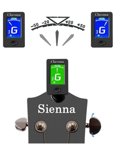 Akort Cihazı Akort Aleti Tuner Saz Gitar Keman Ukulele Akort Aleti