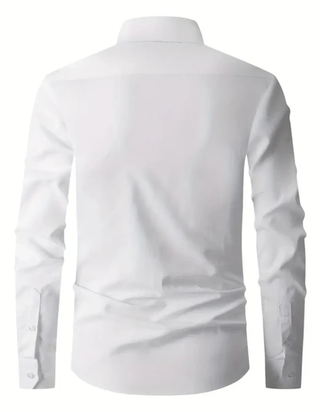 Erkek Klasik Tek Cepli Uzun Kol Gömlek BGL-ST04544 - Resim 9