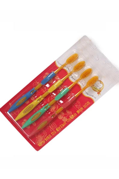 SPRENDA 4 Adet Tarzı 4 Adet Aile Takım Elbise Yumuşak Diş Fırçası Bambu Kömür Diş Temizleme Fırçası ürün görseli