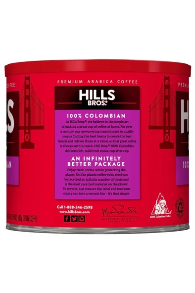 Hills Bros 100% Colombian Filtre Kahve 680gr - 3