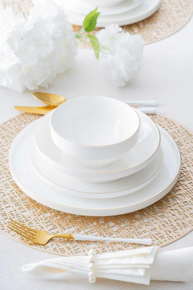 Acar Golden Rise 24 Parça Porselen Yemek Takımı SCT-05442