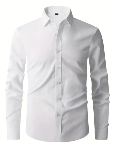 Erkek Klasik Tek Cepli Uzun Kol Gömlek BGL-ST04544 - Resim 5