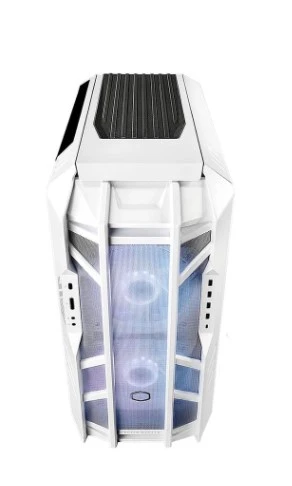 CM HAF700 Beyaz Tempered Glass ARGB Ledli, Mesh Ön Panel, Titanyum Gri Renkli FullTower Kasa - 3