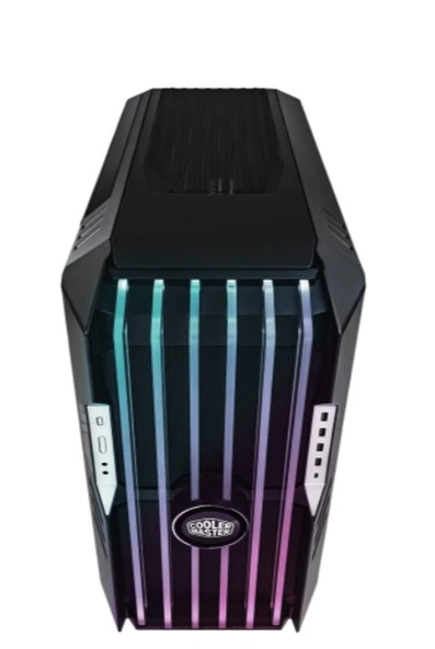 CM HAF700 EVO Tempered Glass ARGB Ledli LCD Ekran Mesh Ön Panel, Titanyum Gri Renkli FullTower Kasa - 2