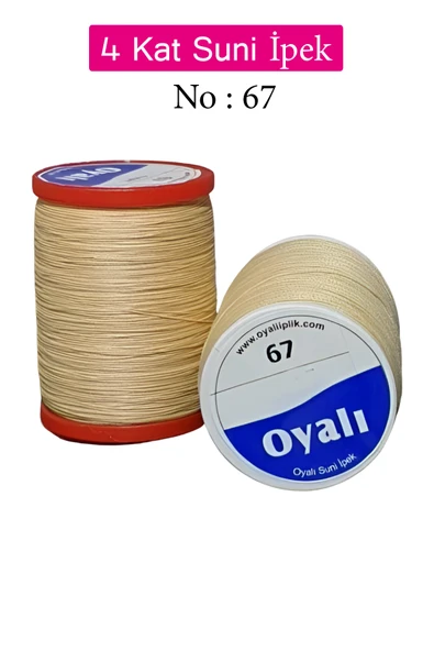 Oyalı 4 Kat Suni İpek İplik İğne Oyası Boncuk İpi Tığ Oyası No:67