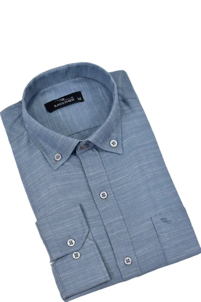 Erkek Klasik Tek Cepli Uzun Kol Gömlek BGL-ST04543 - Resim 5