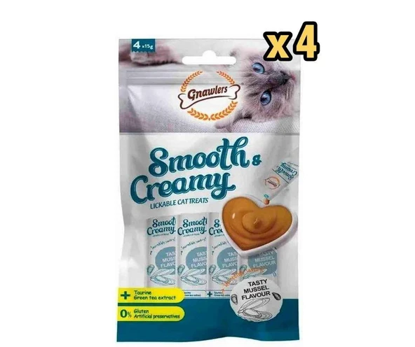 Gnawlers Krema Kedi Ödülü Midyeli 4x15 Gr x 4 Adet