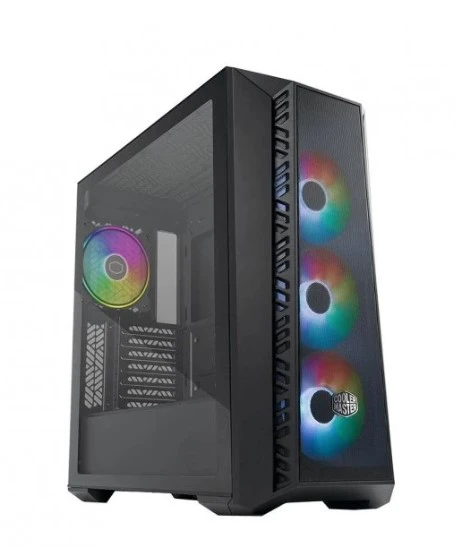 CM MasterBox 520 Siyah Tempered Glass ARGB 4x120mm Fanlı, Mesh Ön Panel Pencereli MidTower Kasa ürün görseli