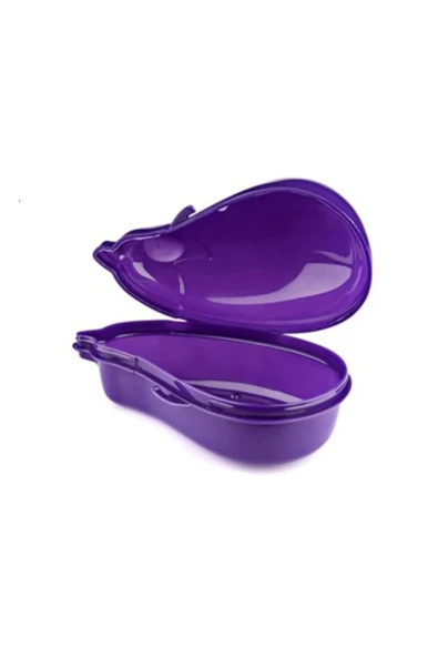 SPRENDA 3 Adet Plastik Patlıcan Şekil Meyve Sebze Saklama Taşıma Kabı 650 Ml - 2