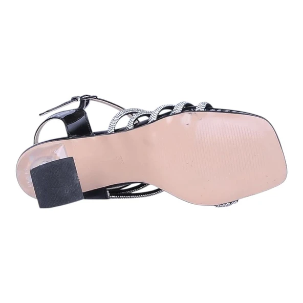 Ayakcenter By4 Taşlı 7Cm Kadın Topuklu Sandalet - Resim 6