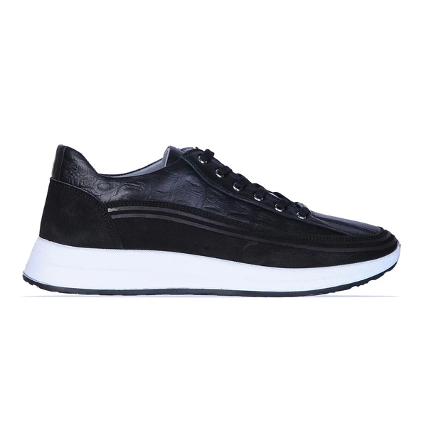 Dropland 9141 Siyah Nubuk Deri Erkek Sneaker Ayakkabı