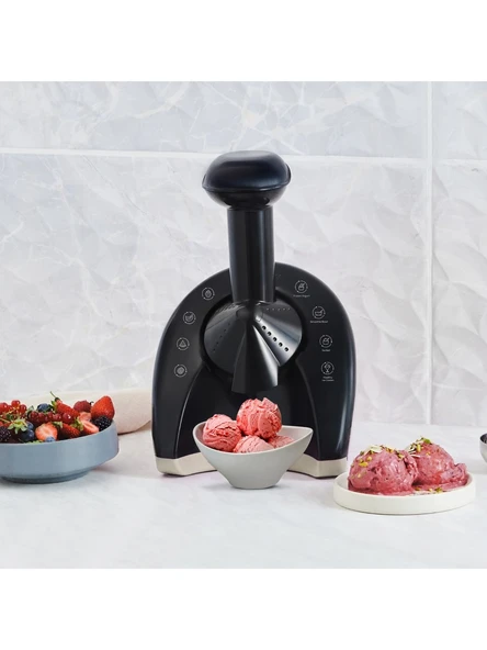 Karaca Frozen Healthy Ice Cream Machine Sağlıklı Dondurma ve Sorbe Makinesi Retro Krem