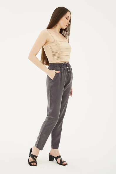 FASHION FRIENDS KADIN BELİ BAĞLAMALI PANTOLON 25Y0477K1