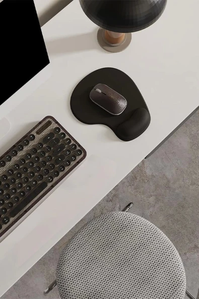 SonicTouch Bilek Destekli Siyah Damla Tipi Pürüzsüz Yüzey Dikişsiz Gamer Oyuncu Mouse Pad 20x22cm - 2
