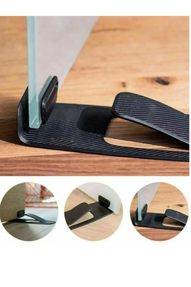 SPRENDA Yapışkanlı Kapı Stoperi 3'lü Kapı Durdurucu Plastik Kapı Altı Takozu - 2