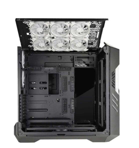 CM HAF700 EVO Tempered Glass ARGB Ledli LCD Ekran Mesh Ön Panel, Titanyum Gri Renkli FullTower Kasa - 3