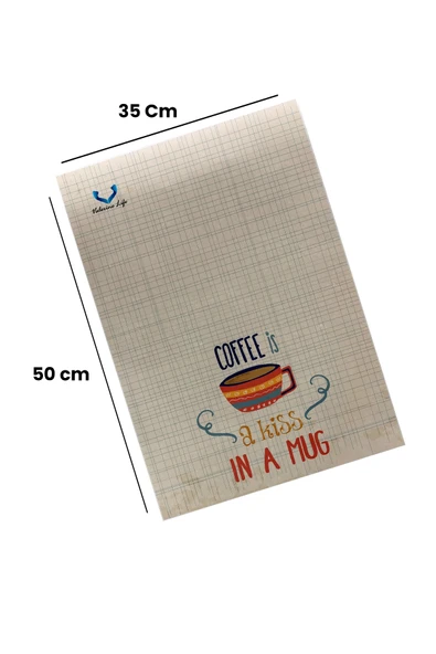 Valerine Life Kahve Kupadaki Öpücüktür Mutfak Kurulama Fırın Beyaz El Havlusu %100 Pamuklu 35x50cm 2 Adet - 2