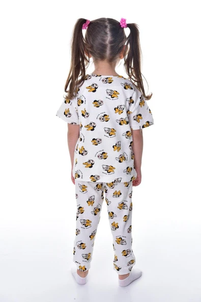 Daisy Duck Desenli Kısa Kollu Çocuk Pijama Takımı (Papatya Ördeği) - 9