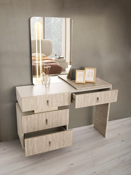 KAPADOKYA MDF BAZALI LEDLİ YATAK ODASI TAKIMI - Resim 3